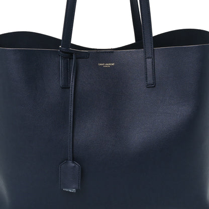 Saint Laurent Calfskin Large Shopping Tote Deep Marine 9 of 11