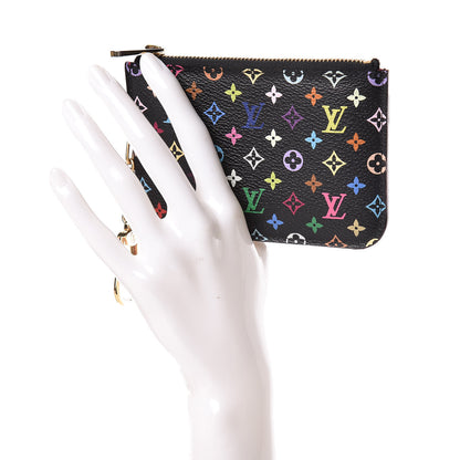 Louis Vuitton Monogram Multicolor Key Pouch Black Grenade 2 of 12