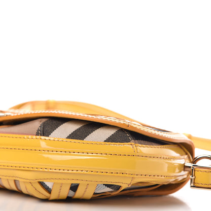 Burberry Patent Lilford Check Crossbody Bag Yellow 7 of 11