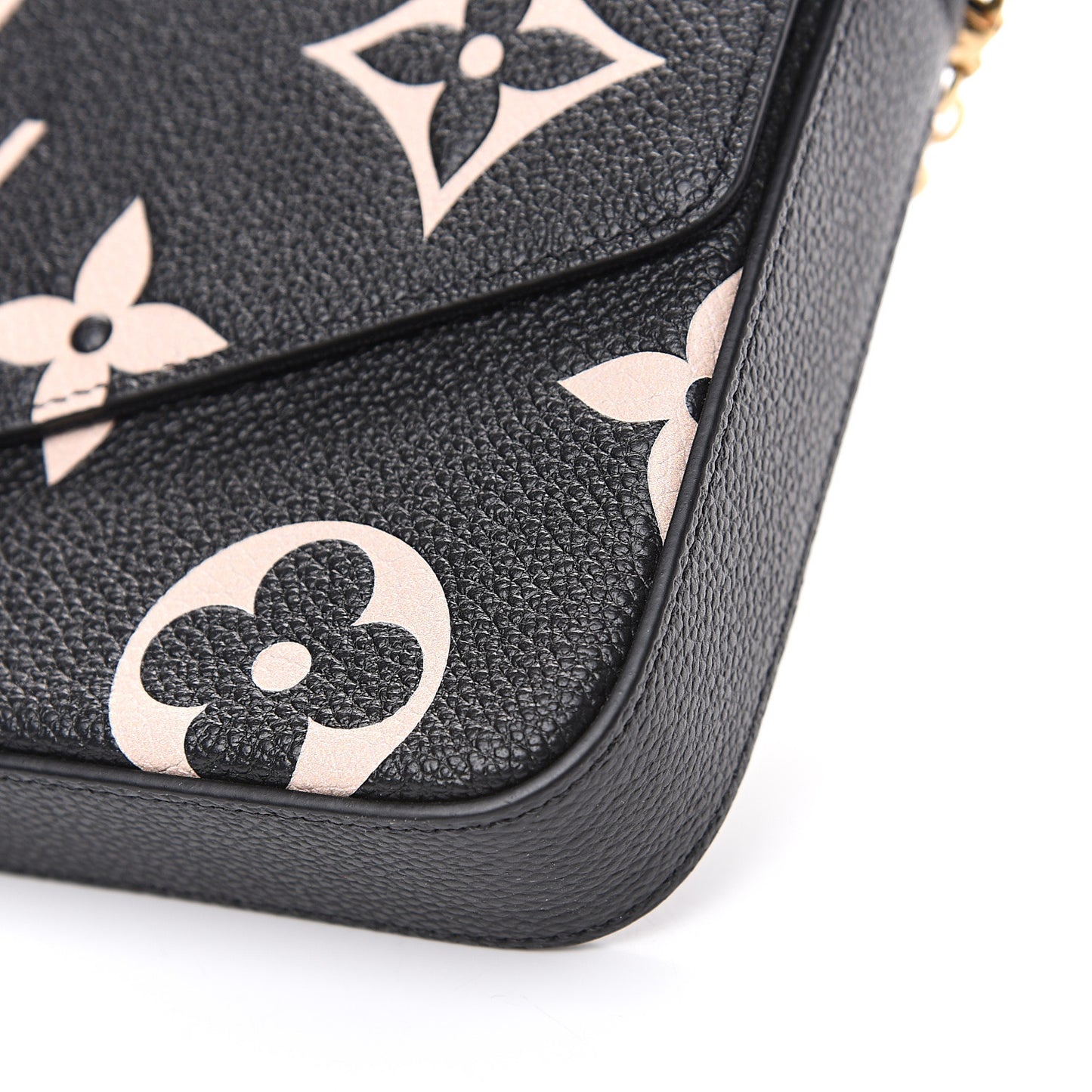 Empreinte Monogram Giant Crafty Pochette Felicie Black Creme