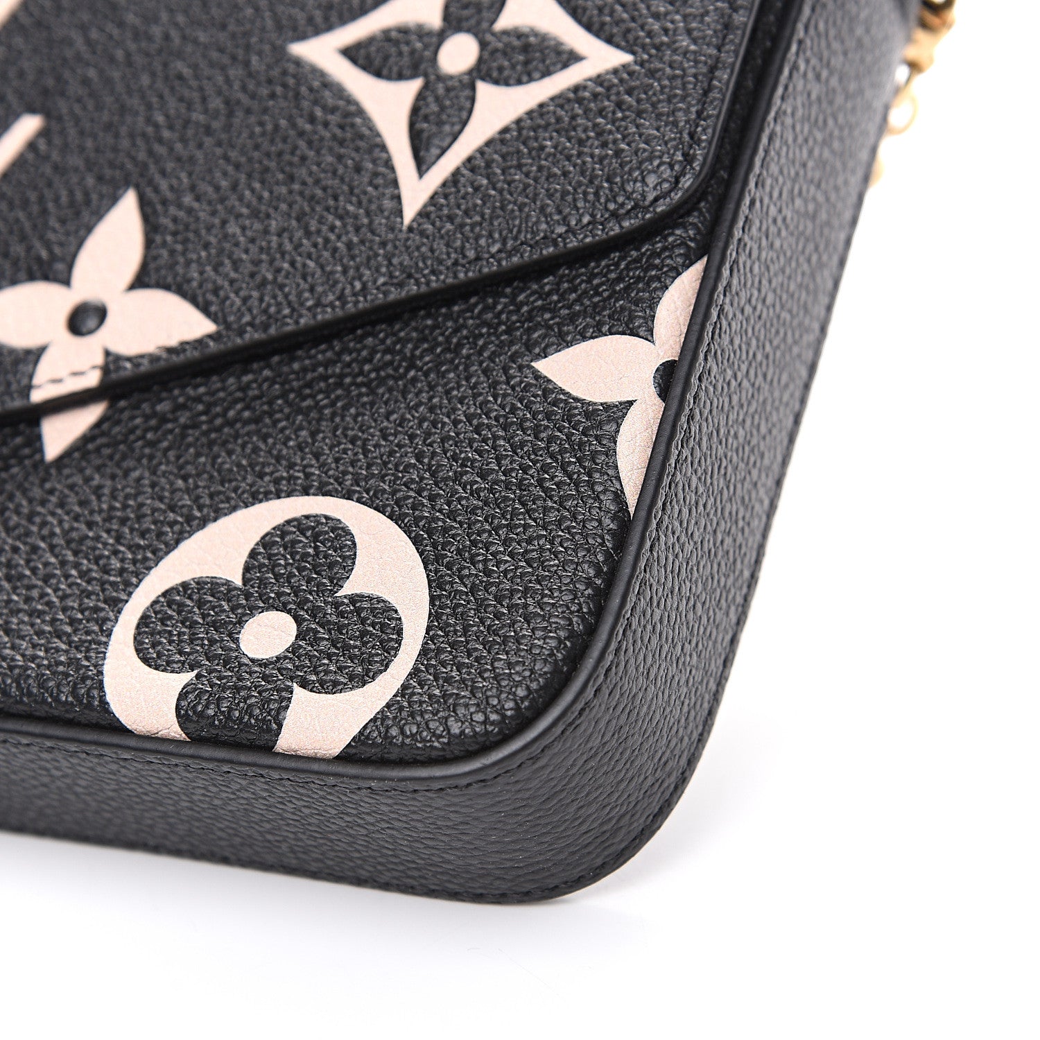 Louis Vuitton Empreinte Monogram Giant Crafty Pochette Felicie Black Creme 10 of 11