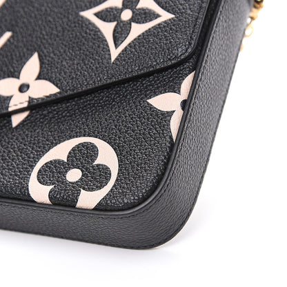 Louis Vuitton Empreinte Monogram Giant Crafty Pochette Felicie Black Creme 10 of 11