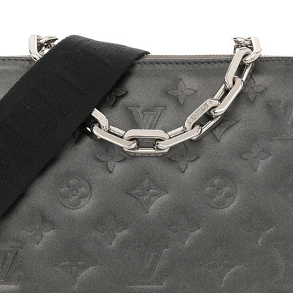 Louis Vuitton Lambskin Embossed Monogram Coussin PM Anthracite 8 of 10