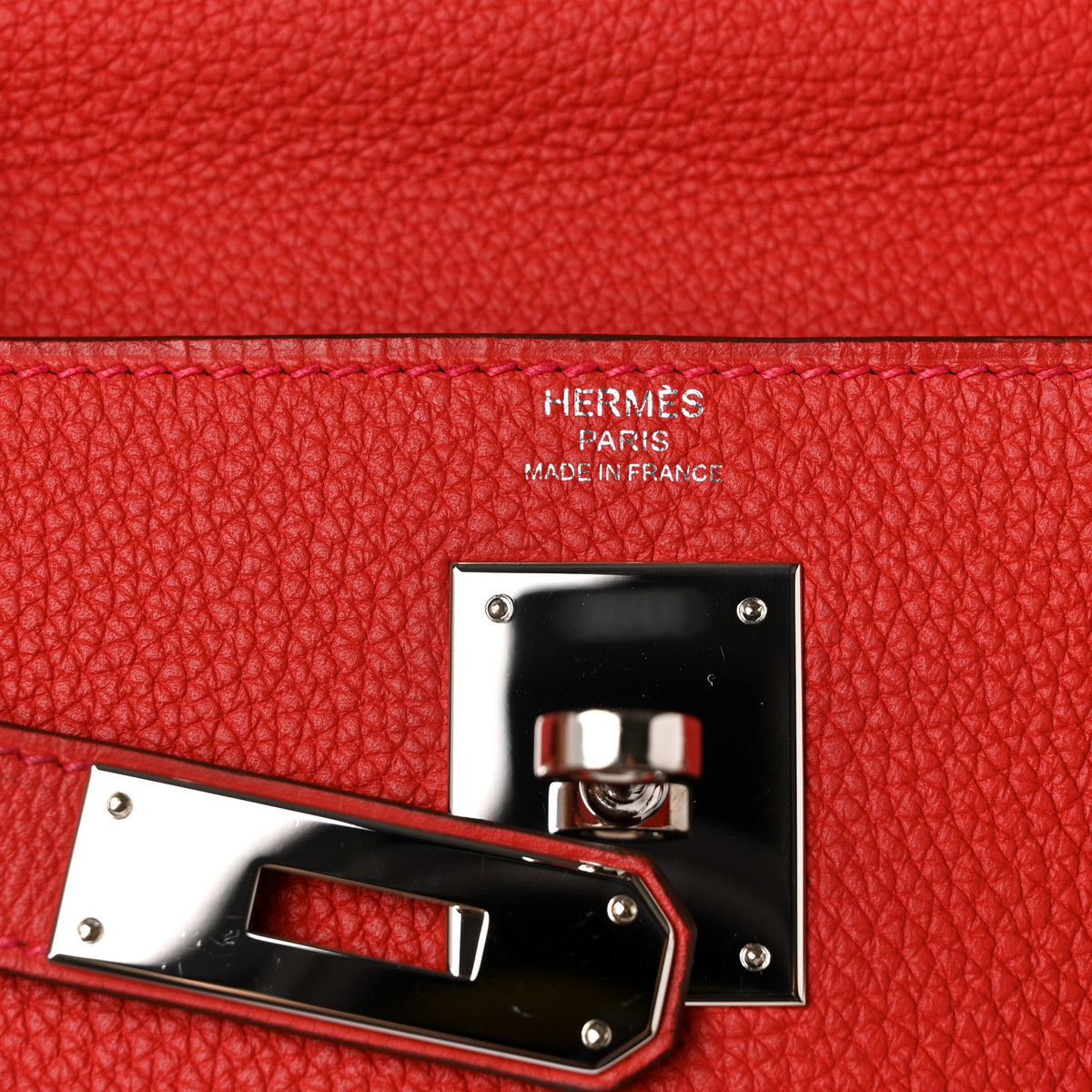 Hermes Togo Kelly Retourne 28 Rouge Casaque 6 of 10