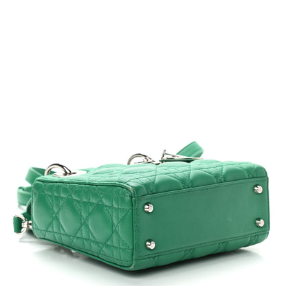 Christian Dior Lambskin Cannage Mini Lady Dior Green 4 of 12