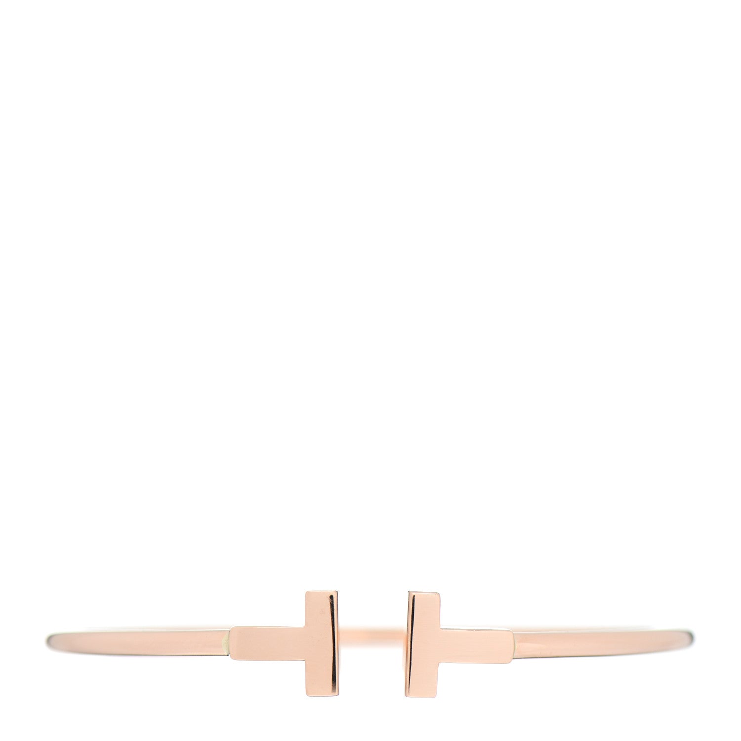 Tiffany 18K Rose Gold T Wire Bracelet 1 of 5