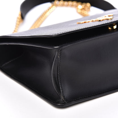 Prada Saffiano Soft Calfskin Chain Crossbody Bag Black 6 of 9