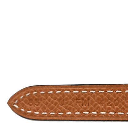 Hermes Swift Epsom 13mm Focus Belt 85 Black Gold 5 of 6