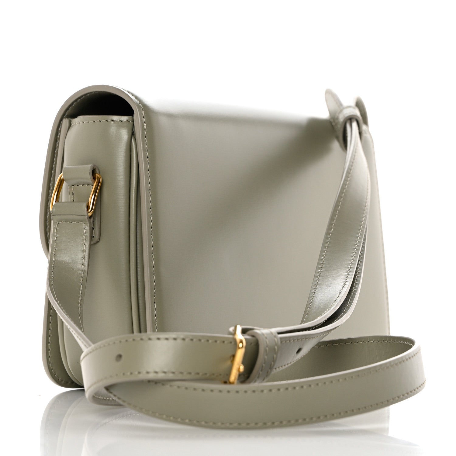 Celine Shiny Calfskin Teen Triomphe Green Clay 3 of 11