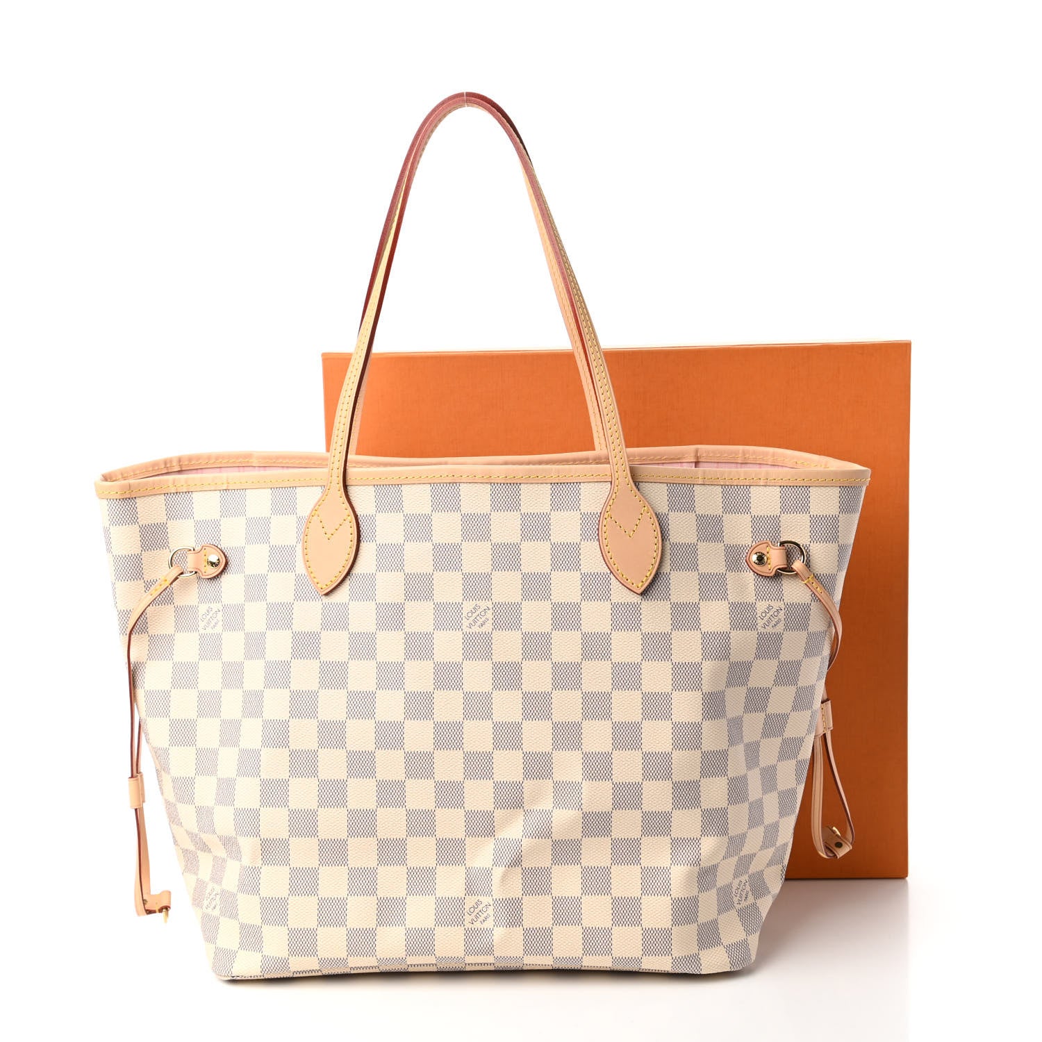 Louis Vuitton Damier Azur Neo Neverfull MM Rose Ballerine 10 of 10