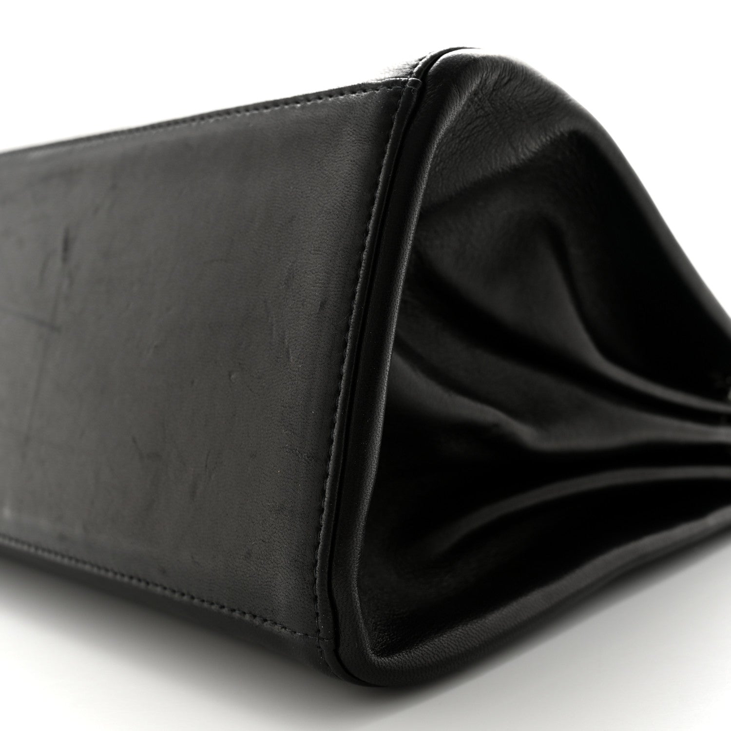 Chanel Lambskin Chocolate Bar Accordion Mademoiselle Flap Black 10 of 14