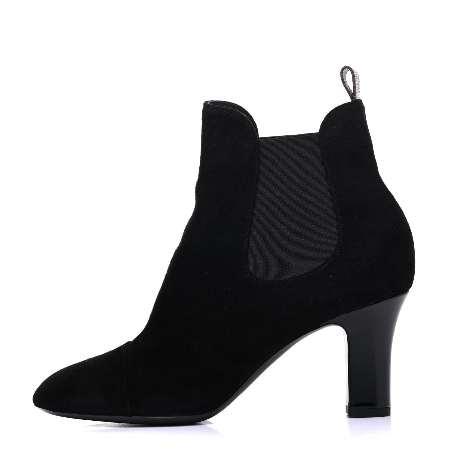 Louis Vuitton Suede Monogram Uniformes Cap Toe Chelsea 75mm Ankle Boots 39 Black 1 of 11