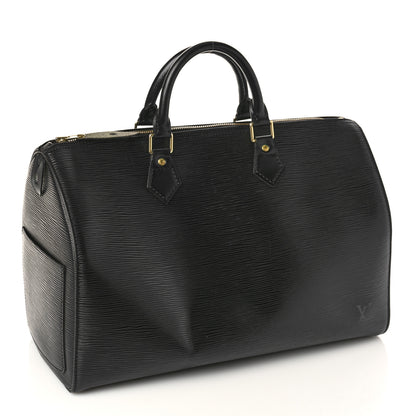 Louis Vuitton Epi Speedy 35 Black 3 of 9