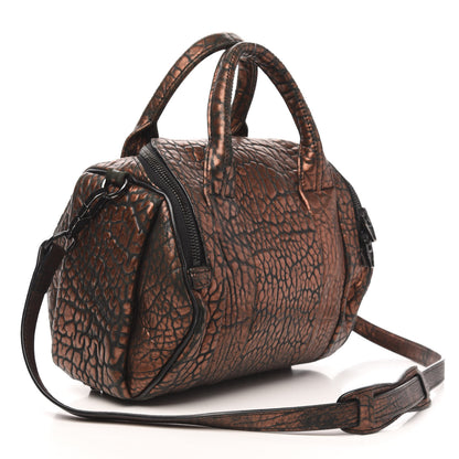 Alexander Wang Metallic Pebbled Lambskin Rockie Bronze Black Hardware 3 of 13