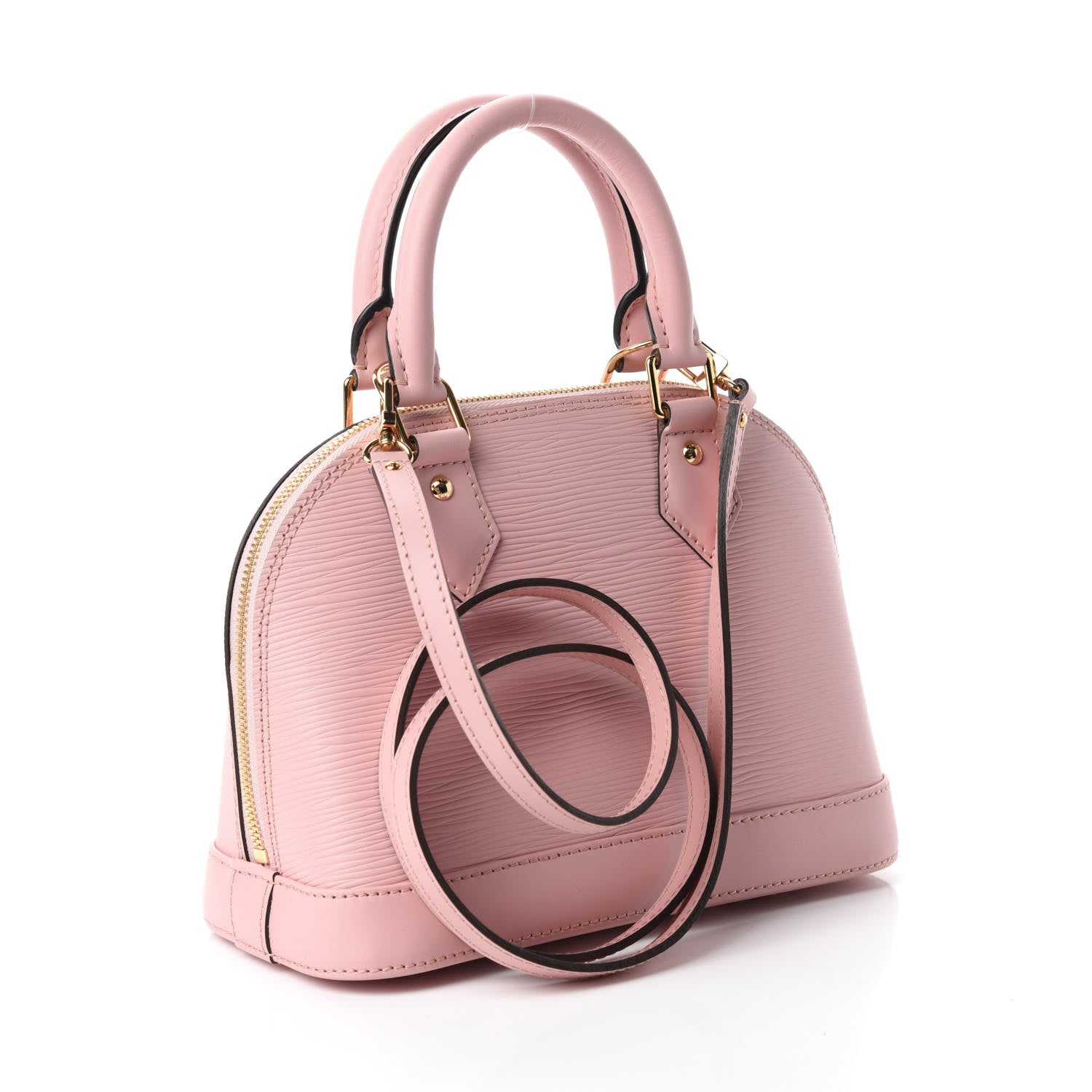 Louis Vuitton Epi Blooming Flowers Alma BB Rose Ballerine 3 of 12