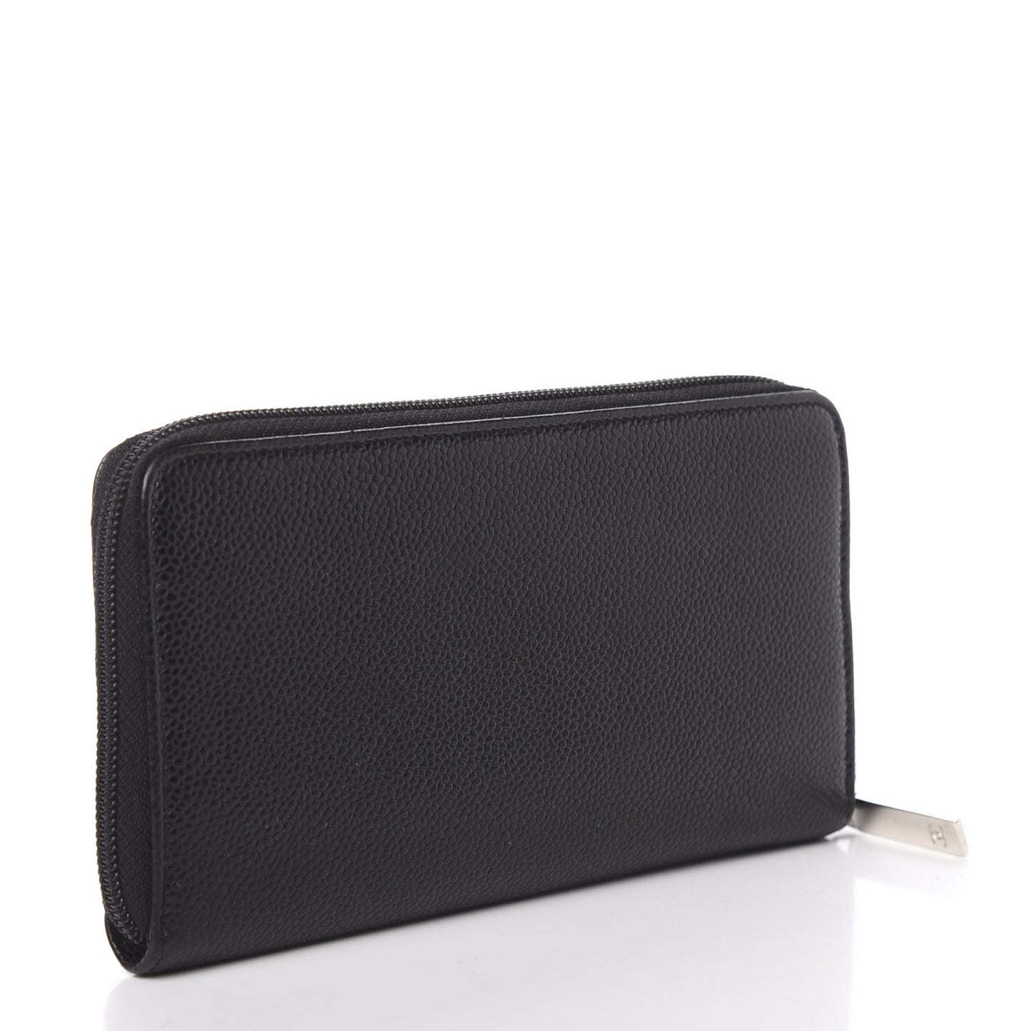 Caviar Large Timeless CC Zip Around Wallet Black