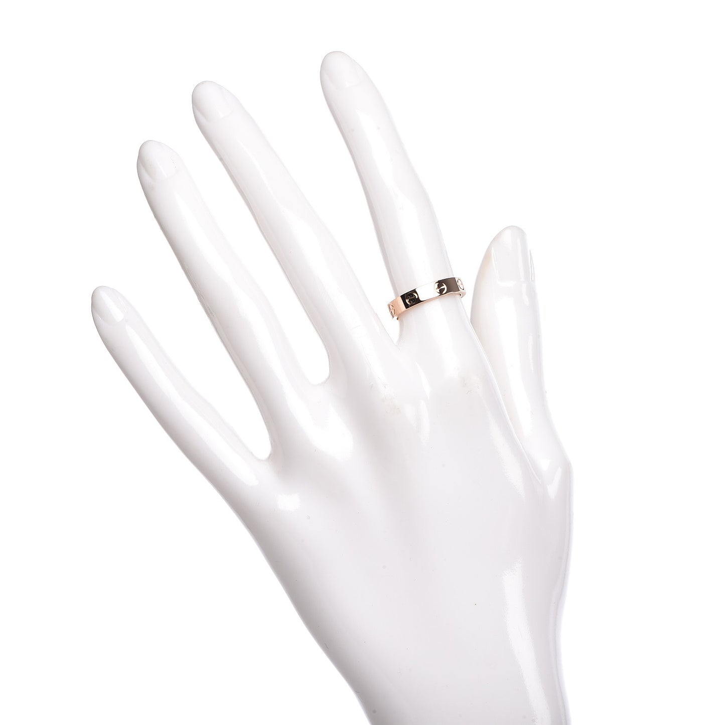 18K Pink Gold 3.5mm LOVE Wedding Band Ring 49 4.75