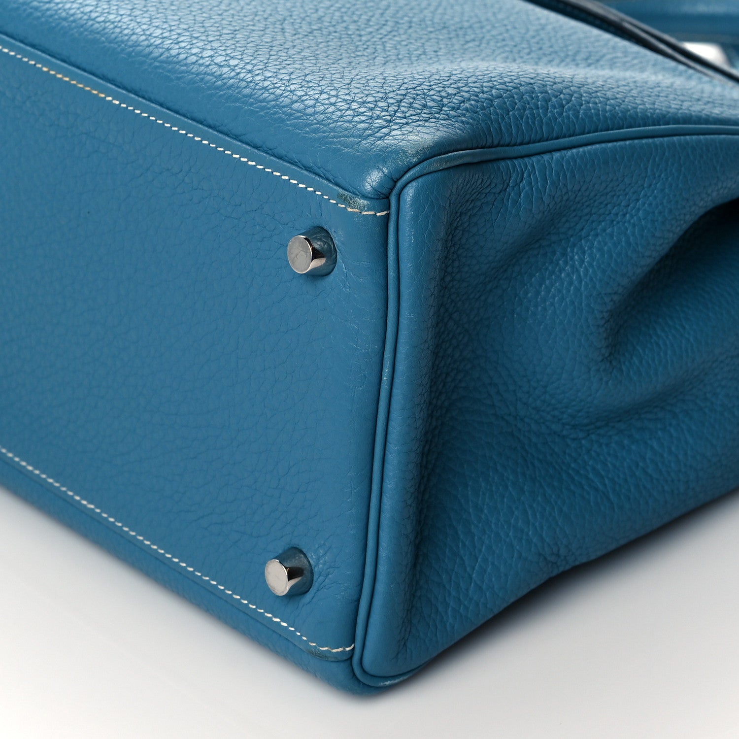 Hermes Taurillon Clemence Kelly Retourne 35 Blue Jean 9 of 10