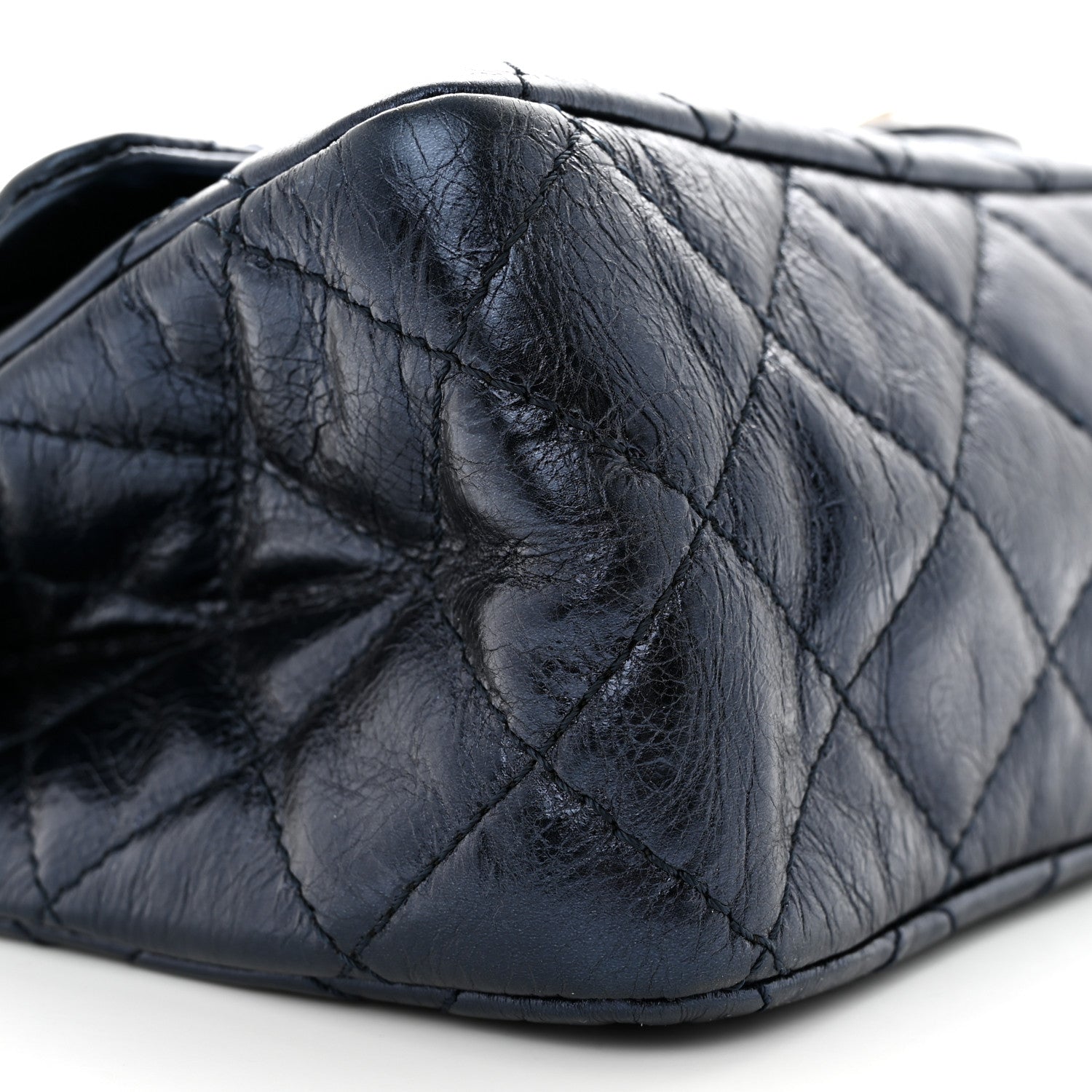 Chanel Metallic Aged Calfskin Quilted 2.55 Reissue 227 Flap Blue 9 of 12