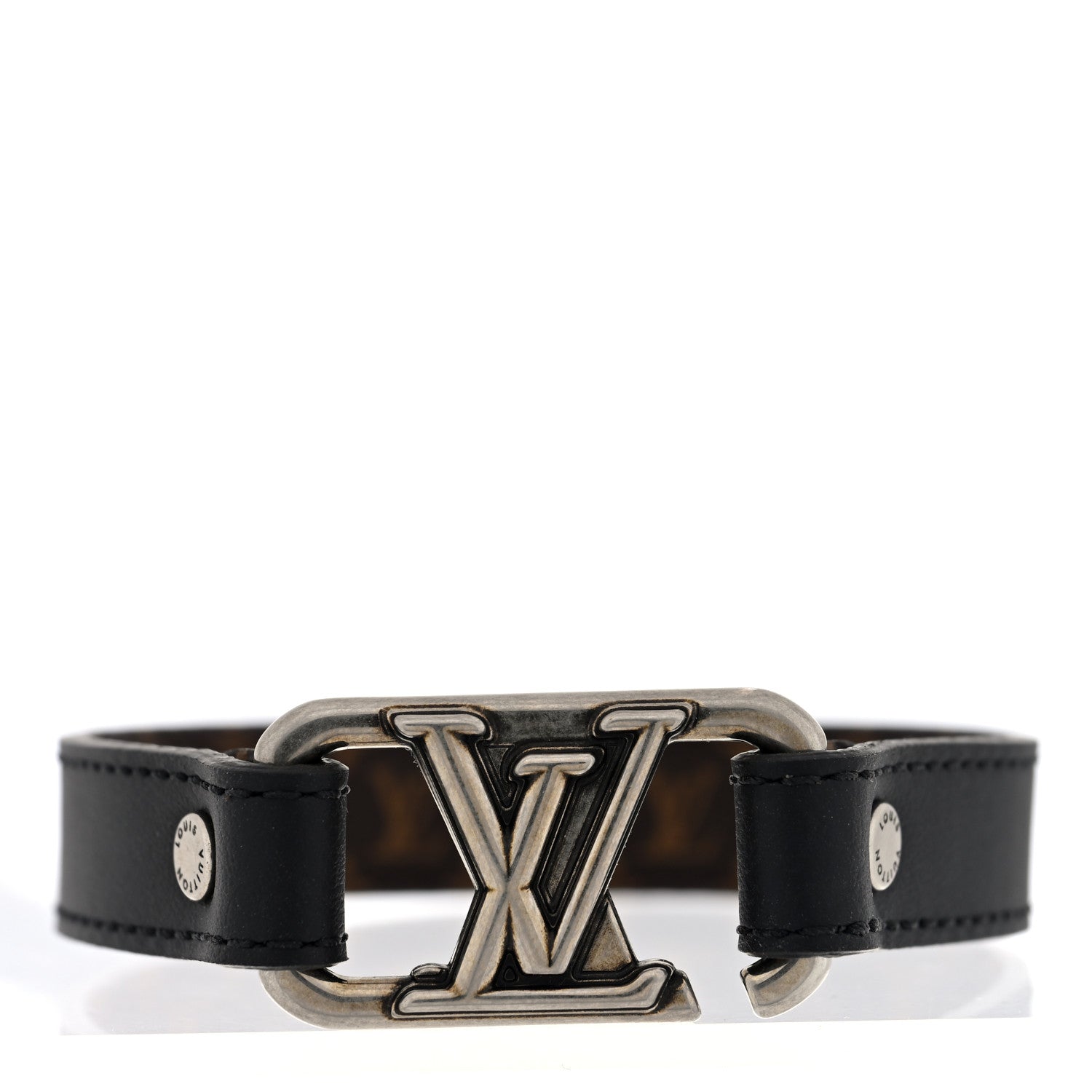 Louis Vuitton Monogram LV Slim Dimension Reversible Bracelet Ebene Black 3 of 7