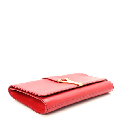 Saint Laurent Calfskin Classic Y Ligne Clutch Red 4 of 8