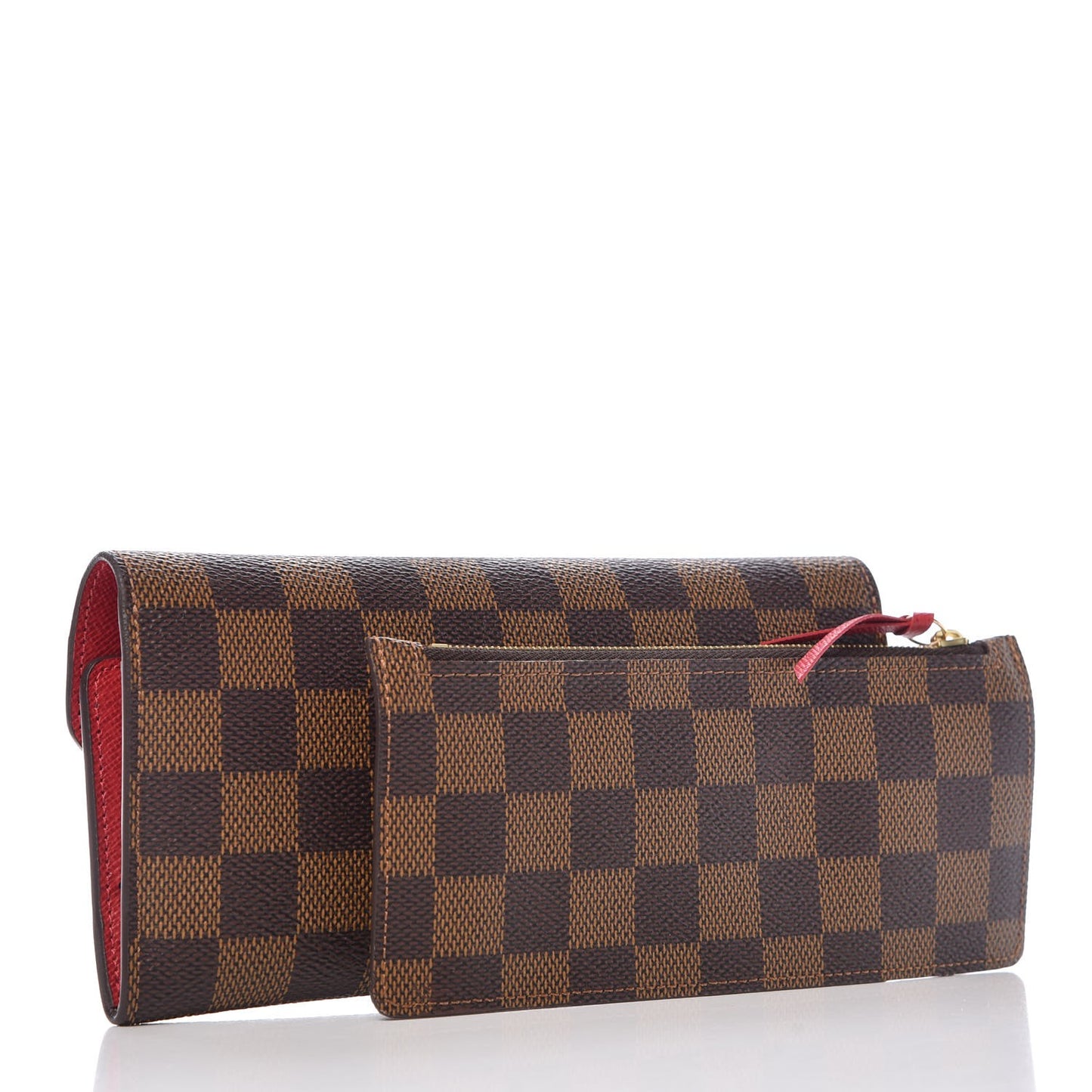 Damier Ebene Josephine Wallet Red