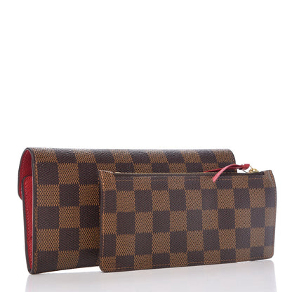 Louis Vuitton Damier Ebene Josephine Wallet Red 5 of 11