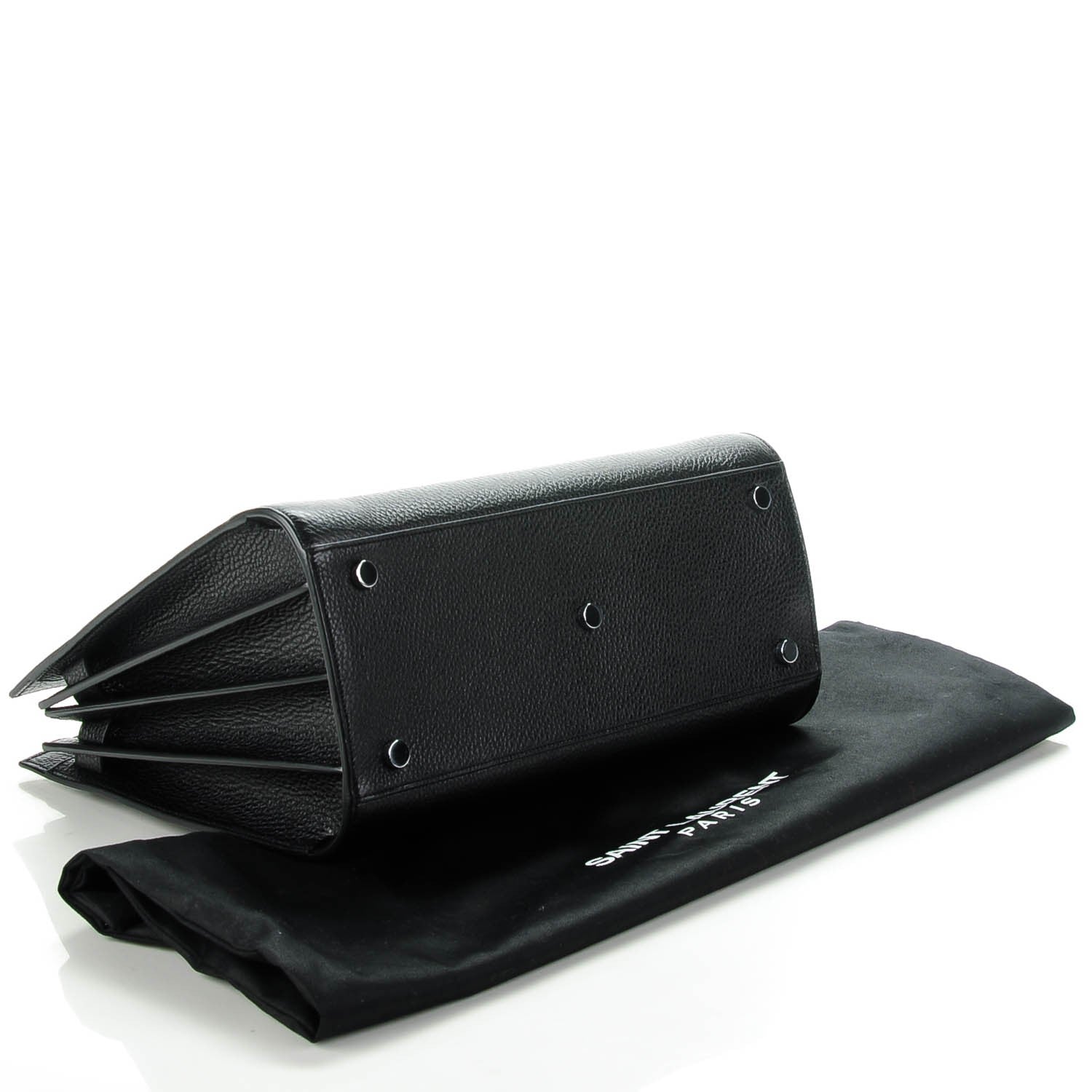 Saint Laurent Grained Calfskin Small Sac De Jour Black 4 of 7