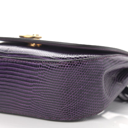 Mulberry Lizard Embossed Calfskin Amberley Satchel Purple 11 of 11