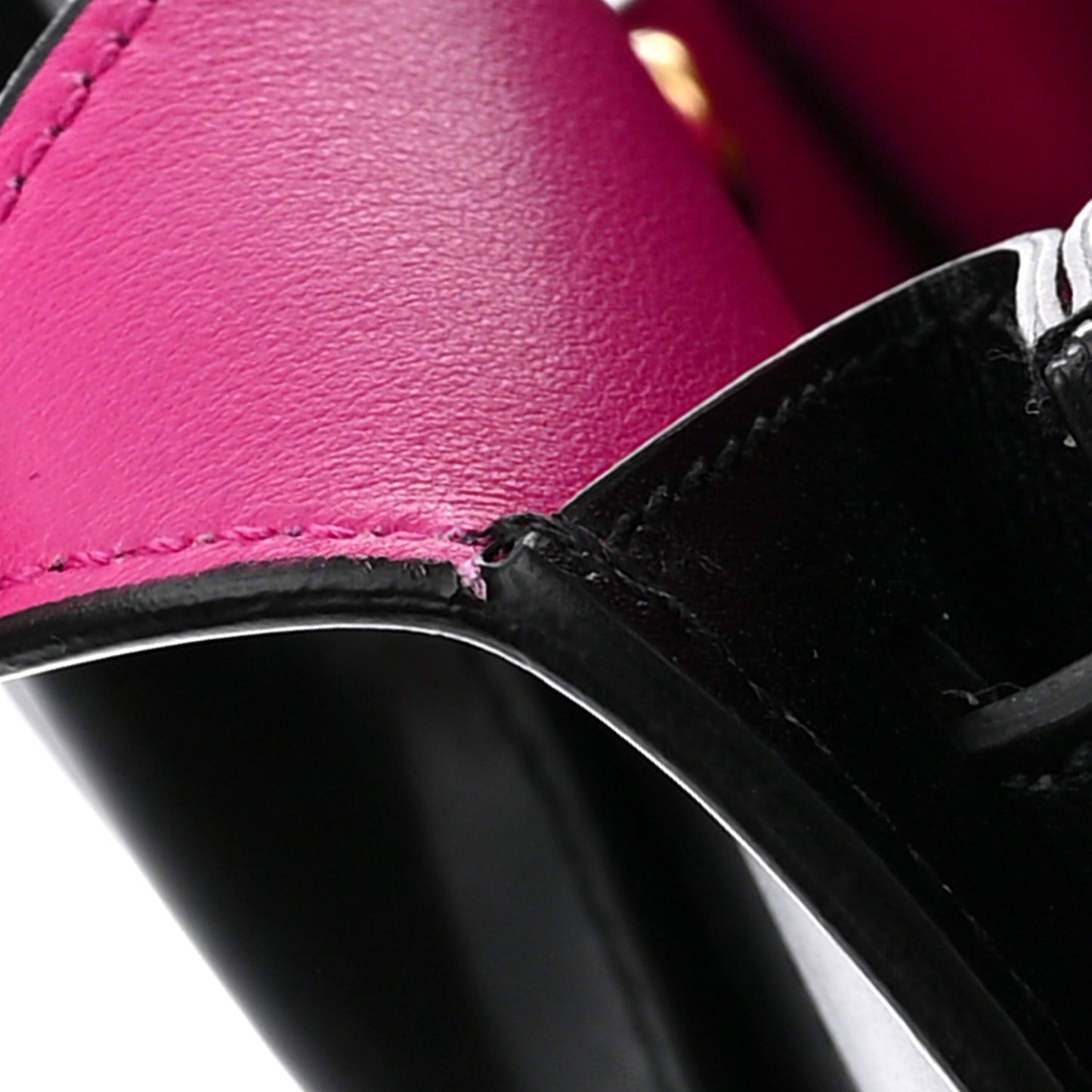 Calfskin Small Sac De Jour Black Fuchsia