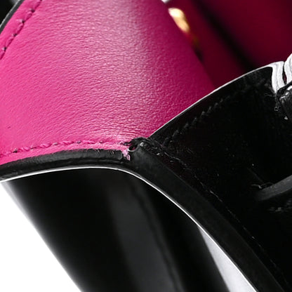 Saint Laurent Calfskin Small Sac De Jour Black Fuchsia 13 of 14