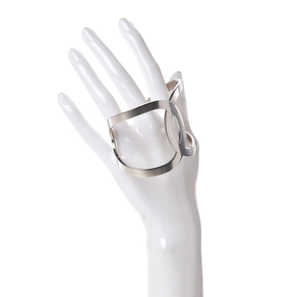 Chanel Metal CC Cuff Silver 2 of 5