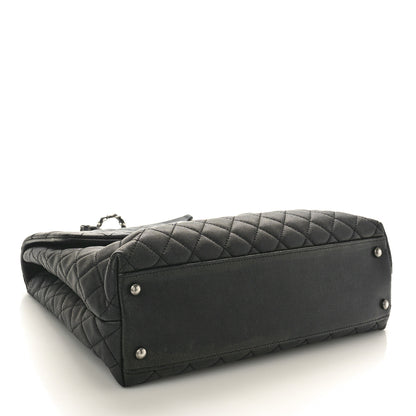 Chanel Caviar Lizard Quilted Large Coco Handle Flap Black 4 of 11