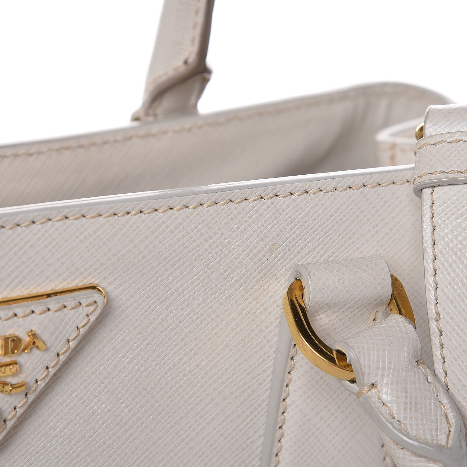 Prada Saffiano Lux Medium Tote Talco 9 of 17