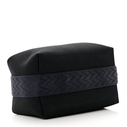 Hermes Canvas Small Bride-A-Brac Pouch Black Bleu Nuit 4 of 6