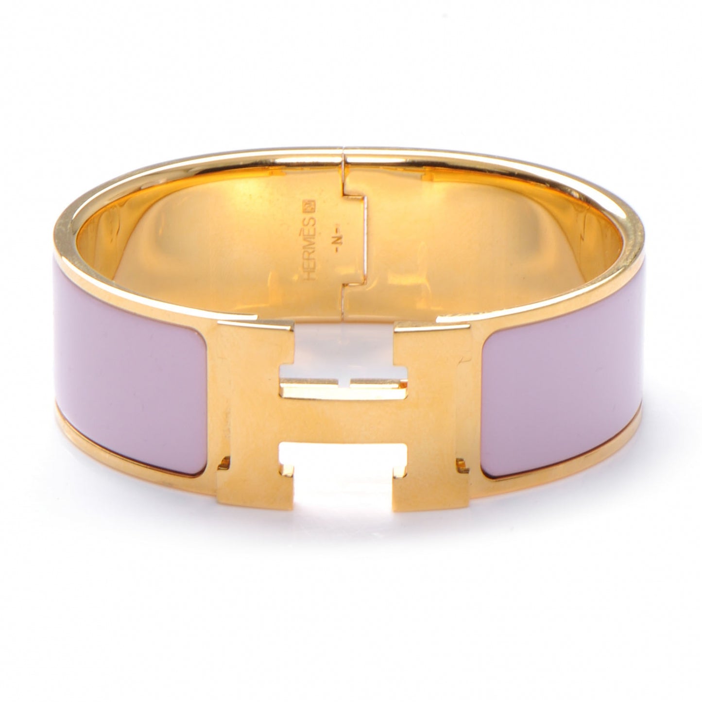 Enamel Wide Clic Clac H Bracelet PM Parme