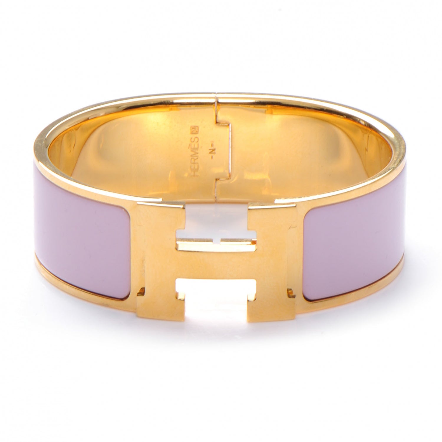 Hermes Enamel Wide Clic Clac H Bracelet PM Parme 1 of 5