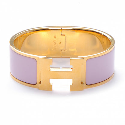 Hermes Enamel Wide Clic Clac H Bracelet PM Parme 1 of 5