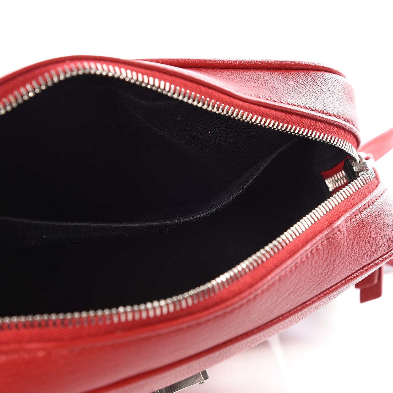 Saint Laurent Lambskin Monogram Lou Camera Bag Eros Red 3 of 9