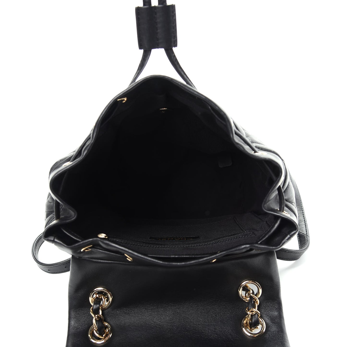 Lambskin Quilted Small Urban Spirit Backpack Black