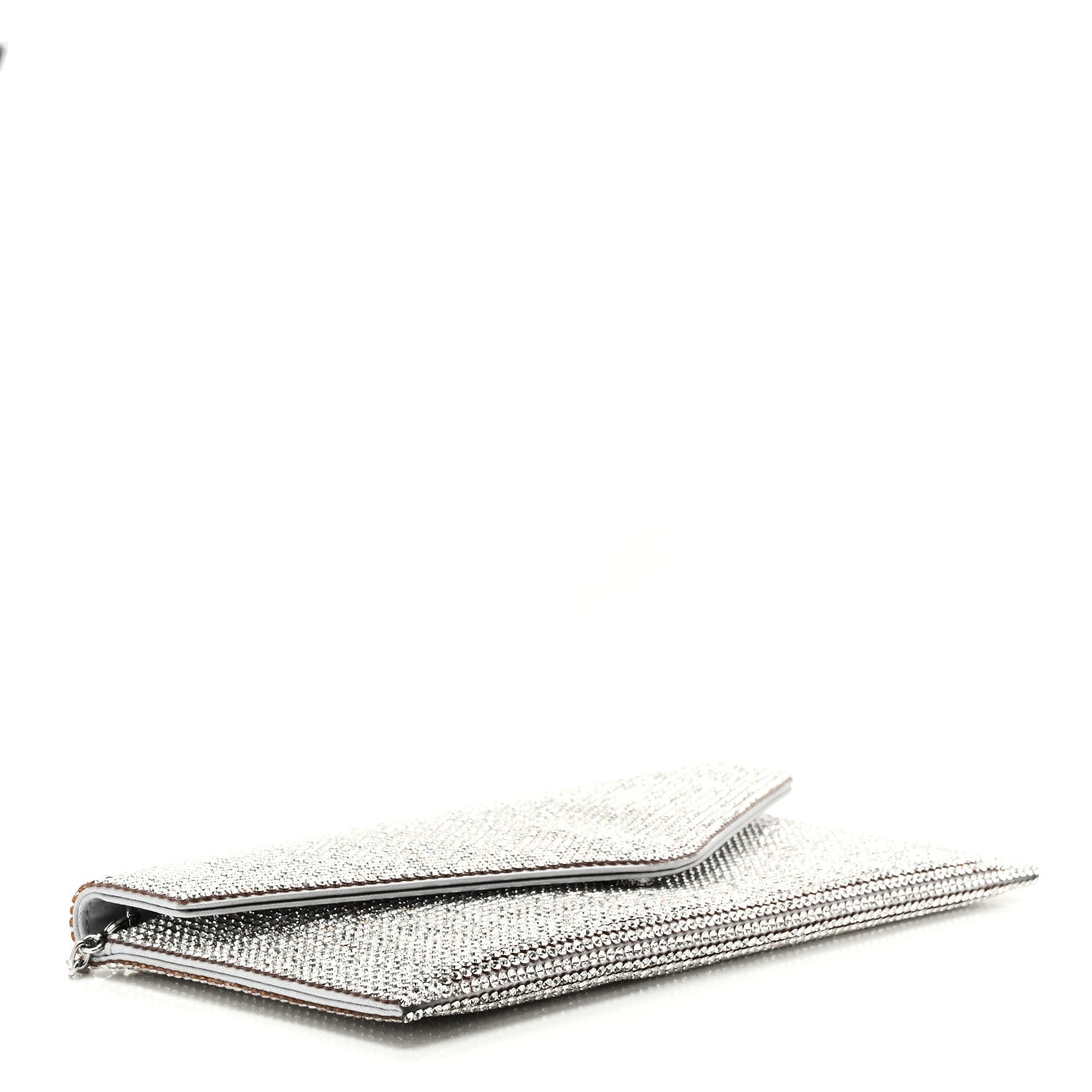 Judith Leiber Swarovski Crystal Envelope Clutch Silver 3 of 8