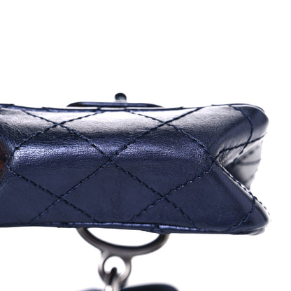Chanel Metallic Aged Calfskin Quilted 2.55 Reissue 225 Flap Blue 20 of 21