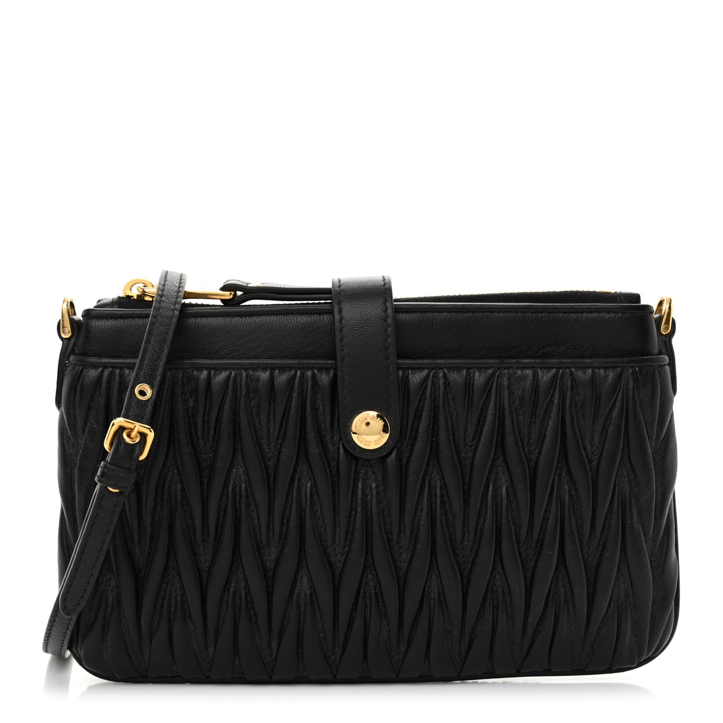 Nappa Matelasse Crossbody Black