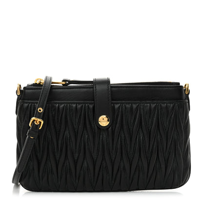 Miu Miu Nappa Matelasse Crossbody Black 1 of 10