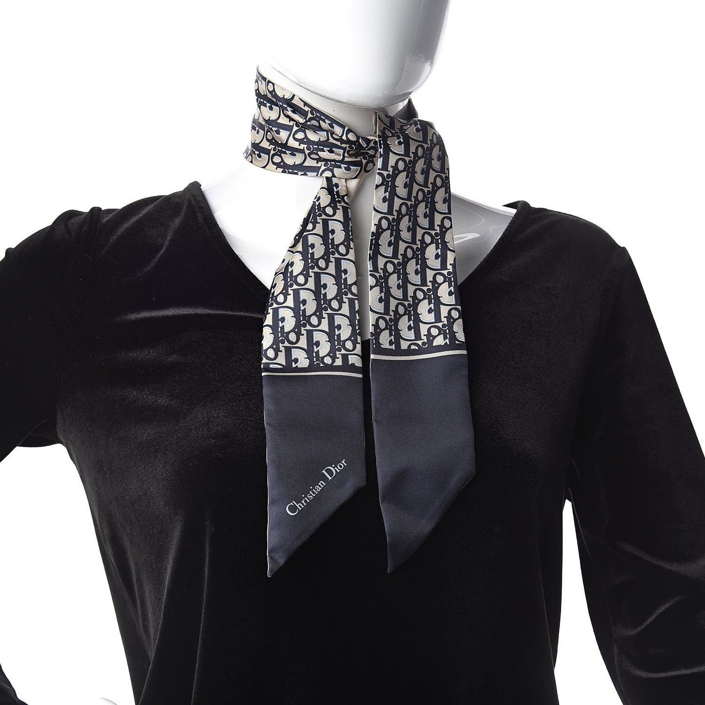 Silk Oblique Mitzah Scarf Blue