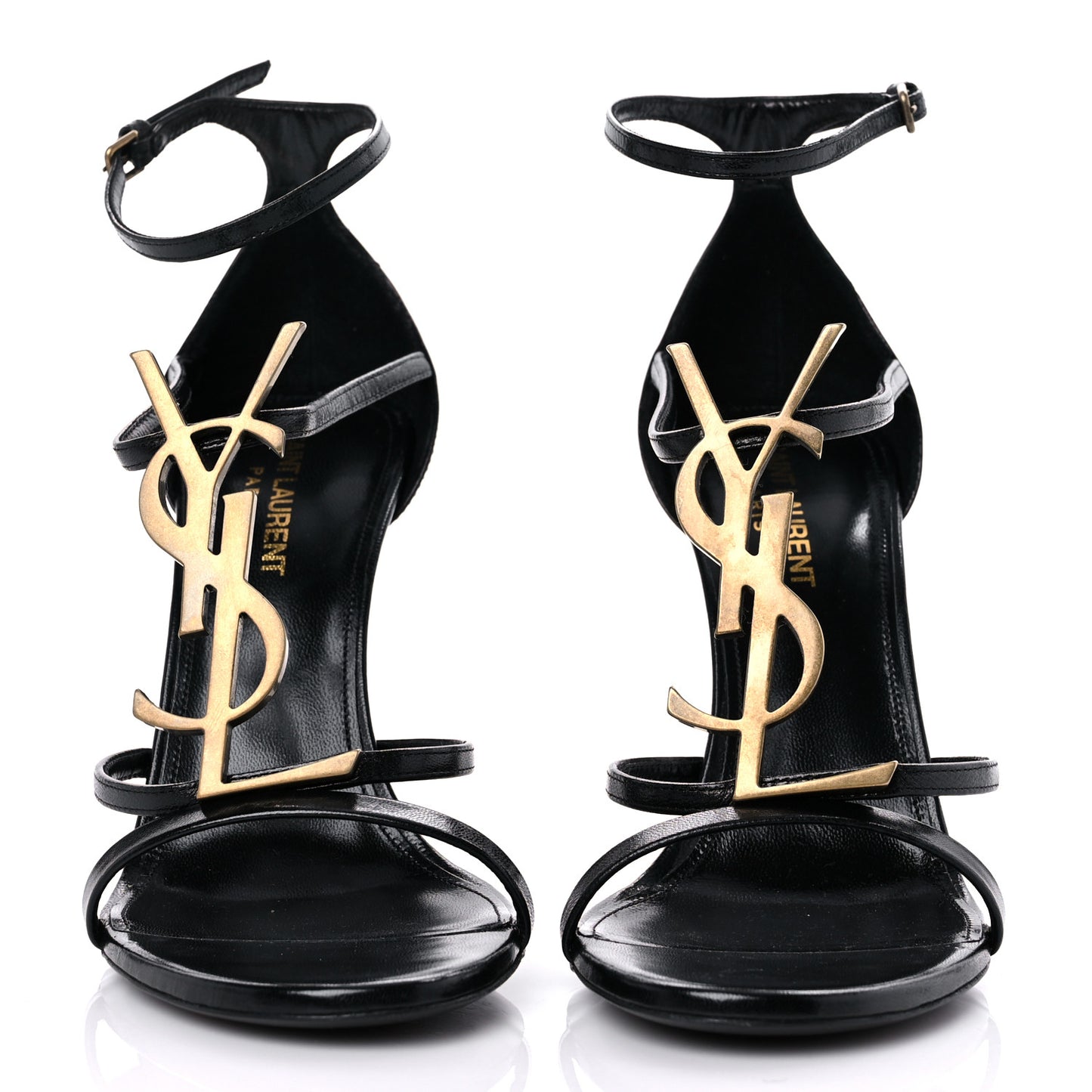 Calfskin Cassandra 100 Sandals 38.5 Black