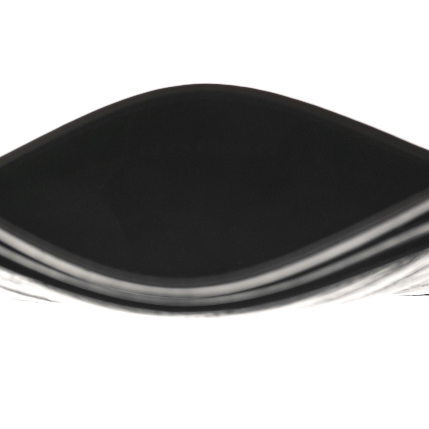 Crushed Calfskin Quilted Crush Card Holder Black