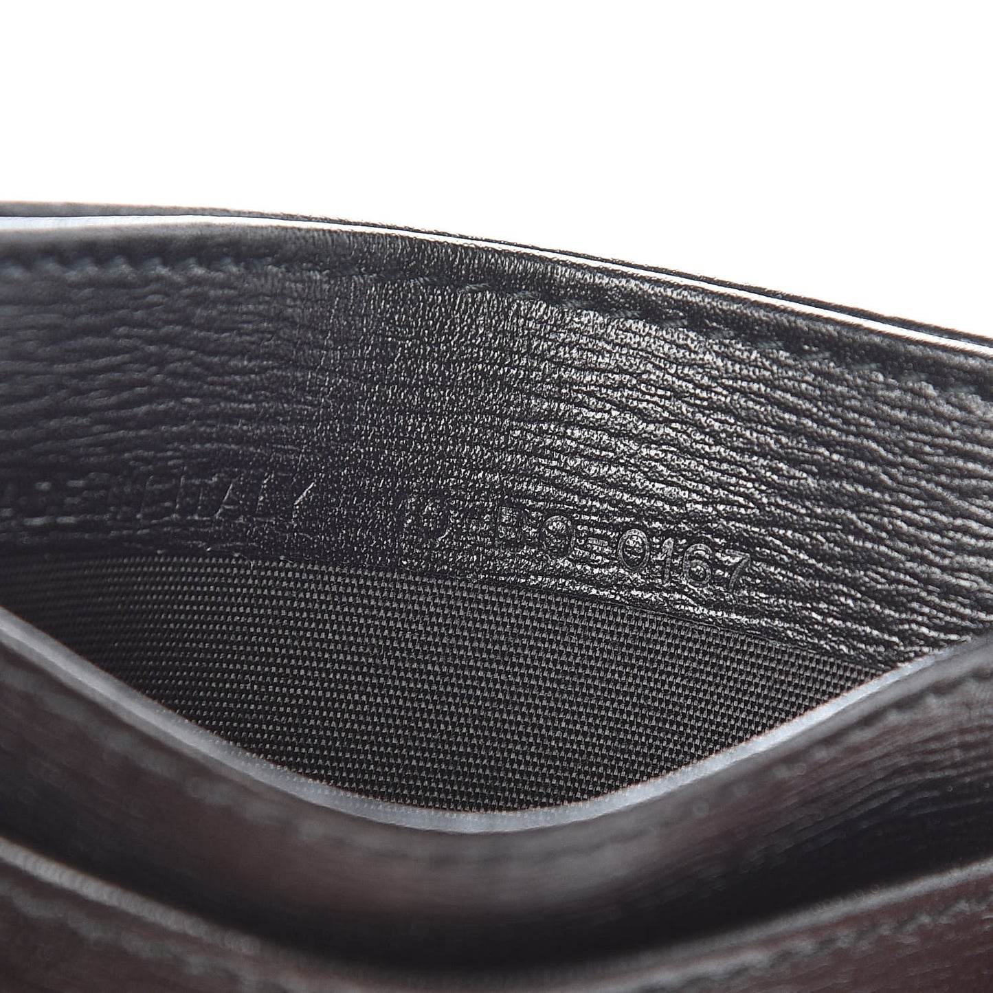 Calfskin Bee Signature Card Holder Black