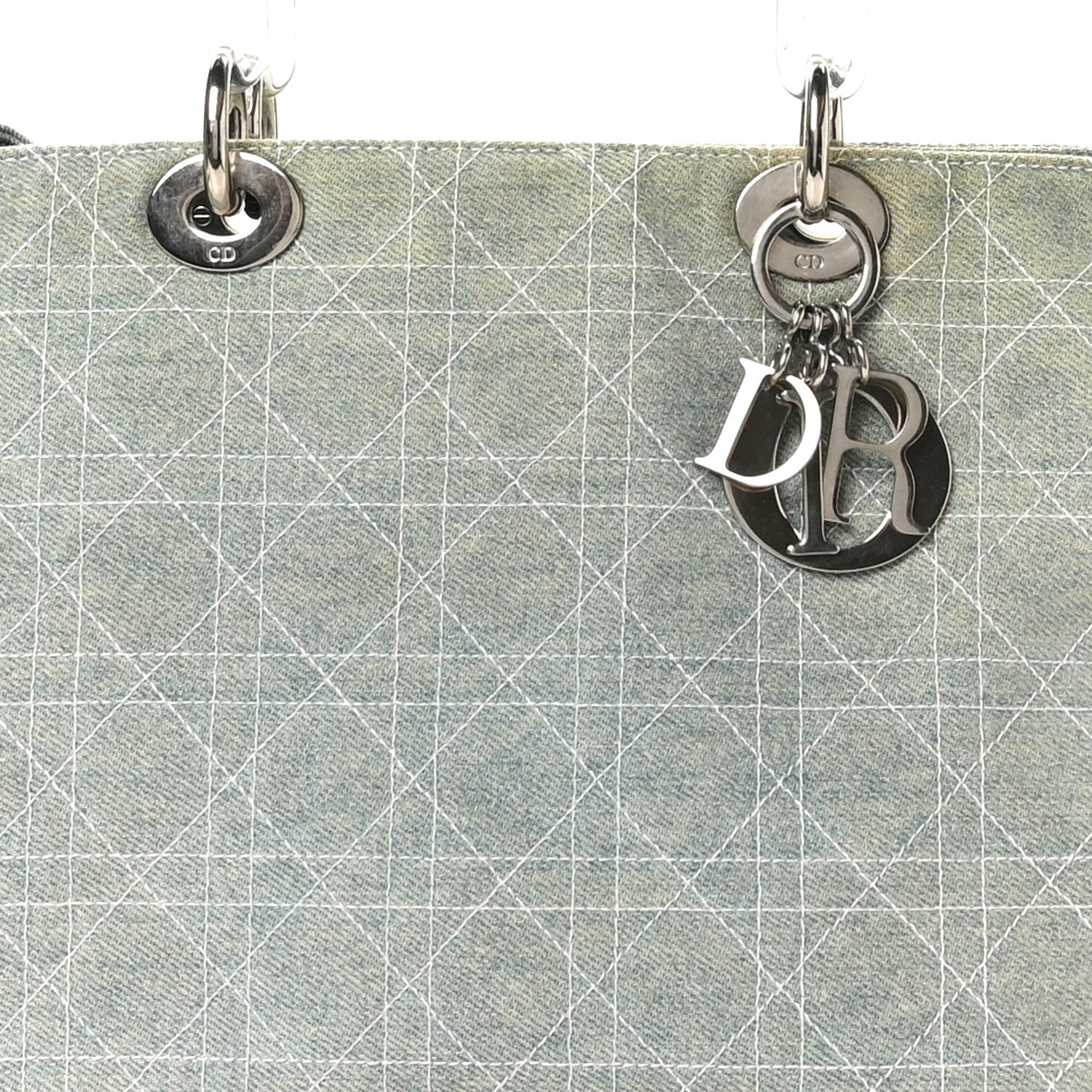 Christian Dior Denim Cannage Lady Dior Light Blue 9 of 11