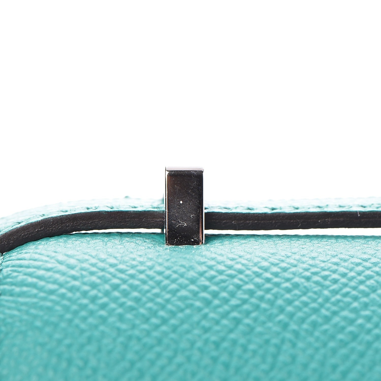 Hermes Epsom Enamel Constance 18 Bleu Paon Menthe 11 of 17
